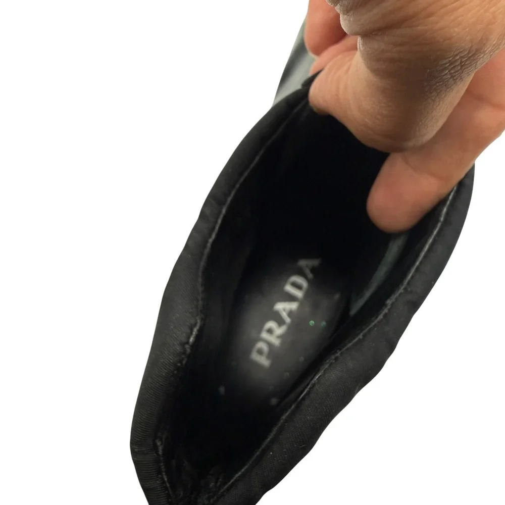 Prada Mens Black Leather High Top Boots 2T 1323 Size‎ 9